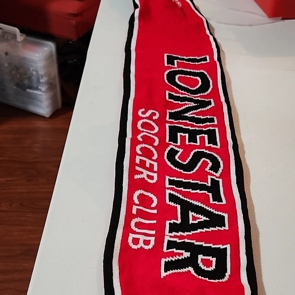 Lone Star Sovcer Club scarf mens 10 year anniversary 2014 vintage scarf